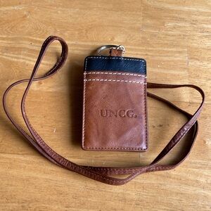 UNCG leather card holder pre-owned still good condition